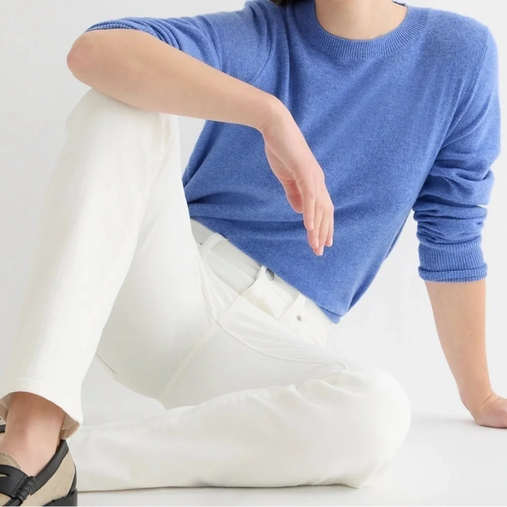 J crew 9” vintage slim straight jeans white